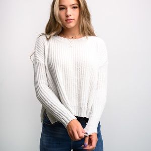 Aerie Cream Chenille Sweater